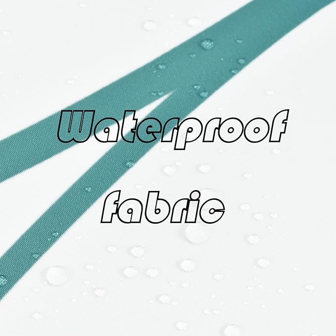 Punkray Seaweed Green Striped Polyester Shower Curtain for Bathroom with Hooks, Waterproof Bath Accessories Hotel Style - Machine Washable 72 x 72