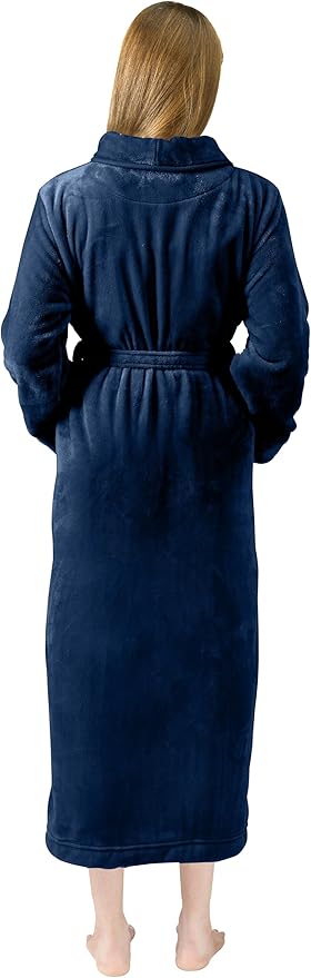 NY Threads Premium Womens Robe, Plush Fleece Long Bath Robe for Women, Fluffy Soft Women's Bathrobe