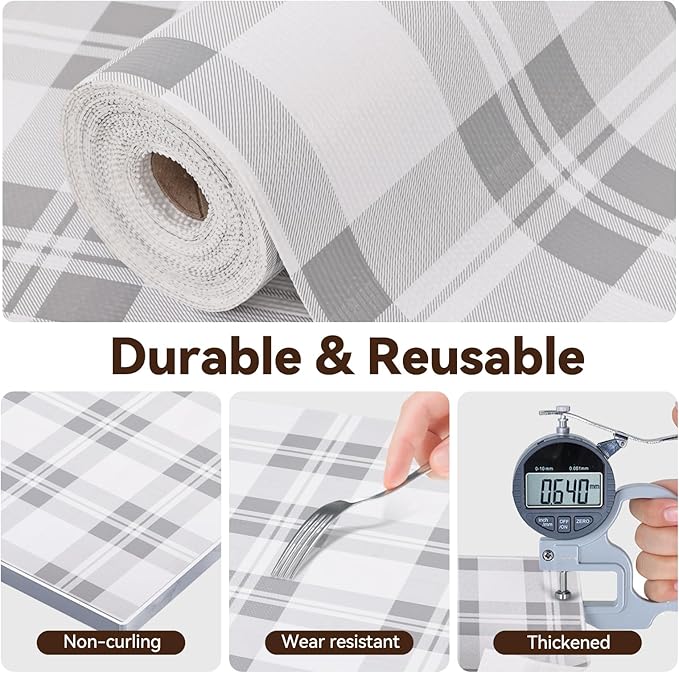 Drawer Shelf Liner for Kitchen Cabinets, Non Adhesive Slip Resistant Shelf Paper Easy to Clean, Strong Grip Thickened Waterproof Washable Mats for Pantry Shelves Cupboard Dresser(Grey, 12 in x 40 FT)