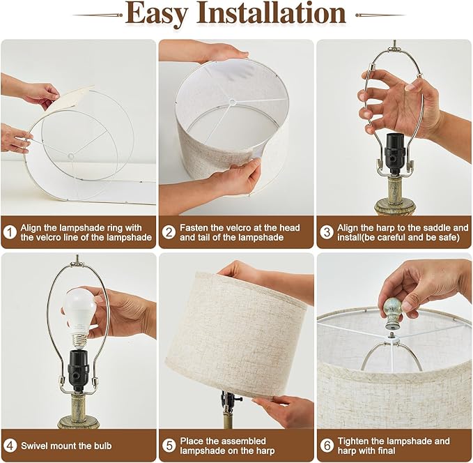 Bedside Table Lamp Set of 2 - Bedroom Table Lamps with 3 Color Temperatures - Boho Rattan Lamps with USB A+C Charging Ports Grey Farmhouse Living Room Lamps for Reading Bulbs Included