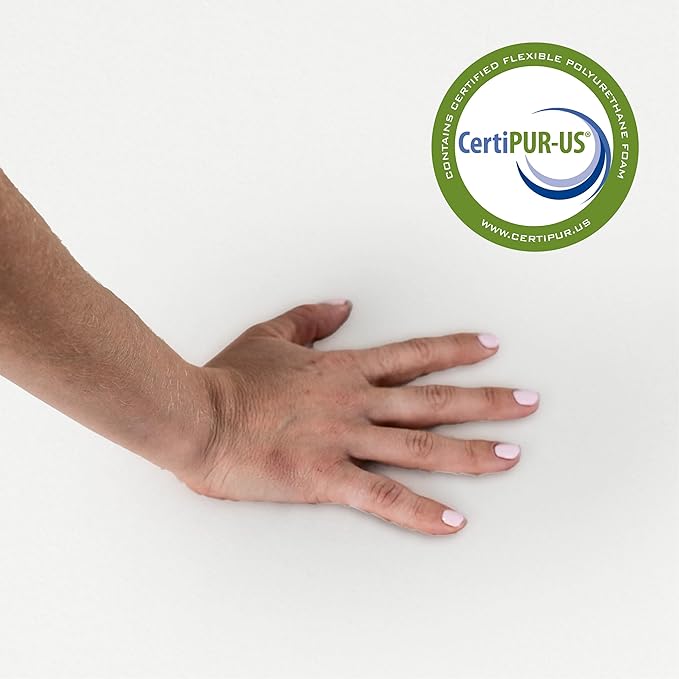 Ghostbed Firm Foam No Cover Mattress Topper, Full 1.5 Inch Polyurethane Foam Firm Mattress Topper Full for Back Pain, Durable and Easy to Install & Remove, Made in USA | CertiPUR-US Certified