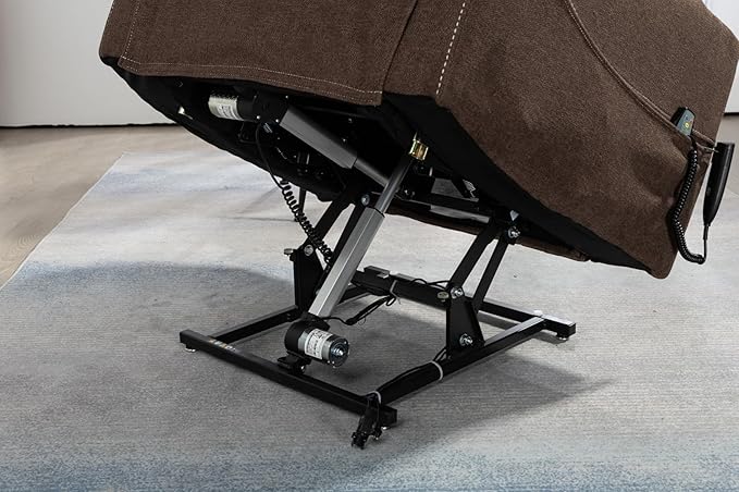 180 Degrees Lay Flat Lift Recliner Chair with Heat and Massage, Dual Motor Infinite Position Electric Power Lift Recliners for Elderly, Big Man Up to 400 LBS, Seniors, White