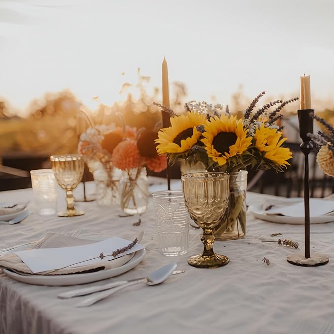 Patio Table and Chairs Set of 8, All-Weather Breathable Metal Mesh Patio Chair with Gourd-Shaped Armrests, 83x39 Rectangle Table with Umbrella Hole, 9 Pcs Metal Frame Patio Dining Set