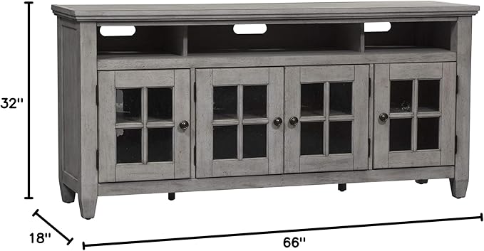 Liberty Furniture Industries Heartland Entertainment TV Stand, Antique White