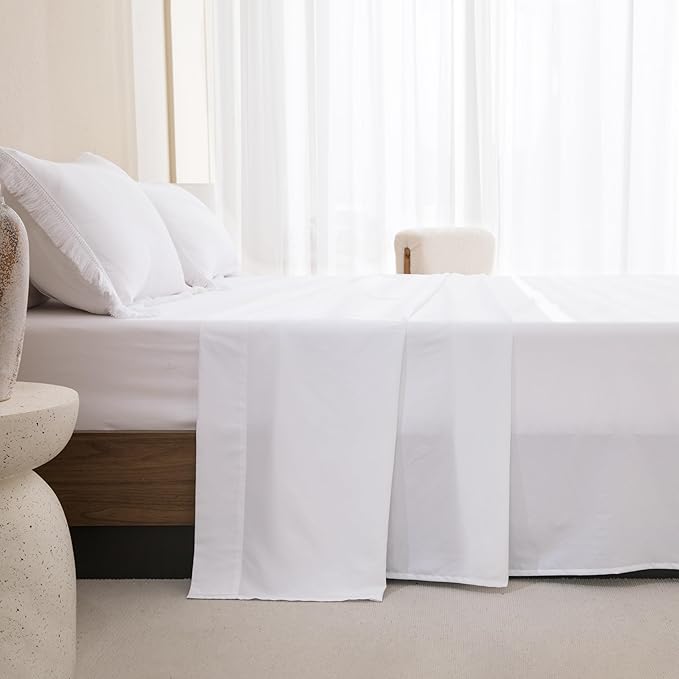 Andency Queen Comforter Set with Sheets White -7 Pieces Boho Tassel Bed in a Bag Soft Lightweight Bedding Sets, All Season Fringe Bed Set with Comforter, Sheets, Pillowcases & Shams