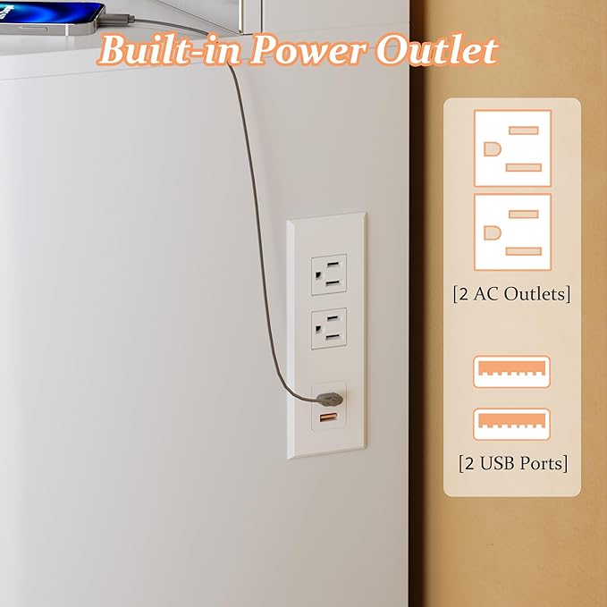 Makeup Vanity Desk with Lights, 47.2" Vanity Desk with 11 Storage Drawers and Hidden Storage Shelves, White Vanity with Charging Stations & 3 LED Lighting Modes Adjustable, for Bedroom