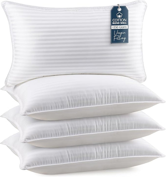 Utopia Bedding Bed Pillows for Sleeping King Size (White), Set of 4, Cooling Hotel Quality, for Back, Stomach or Side Sleepers
