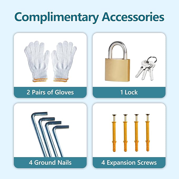 4x10 Ft Outdoor Metal Shed, Heavy-Duty Storage Shed with Floor Kit for Tools and Bikes, Lean to Shed with Left/Right Door and 2 Windows