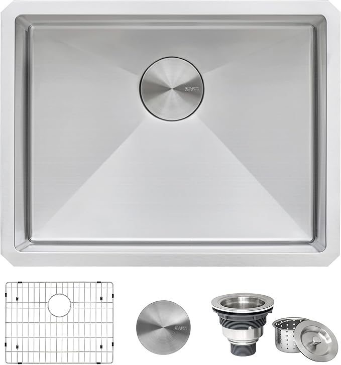 Ruvati 23-inch Undermount 16 Gauge Tight Radius Stainless Steel Kitchen Sink Single Bowl - RVH7123
