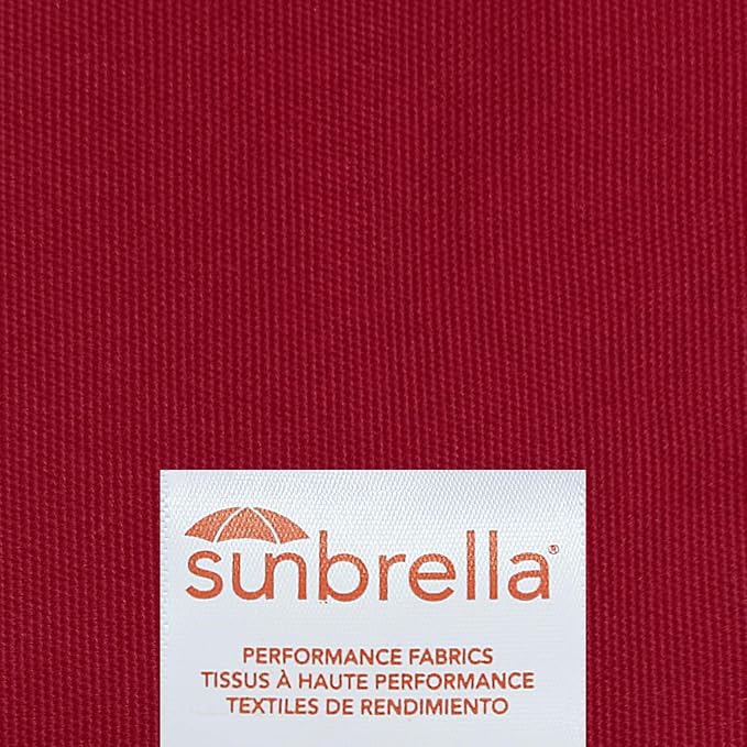 Outdoor Sunbrella Decorative Pillows with Coconut Button Pack of 4, 20" x 12" Outdoor Pillow Set for Couch Bed Throw Patio Sofa, Canvas Jockey Red