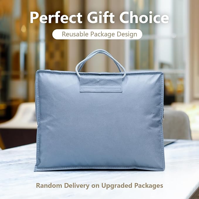 Soft Down Pillows for Sleeping(2 Pack), King(20inx36in) - White Goose Feather and Down Bed Pillow Inserts, 100% Cotton Cover,Lightweight, Fluffy Sleeping Pillows for All Sleepers