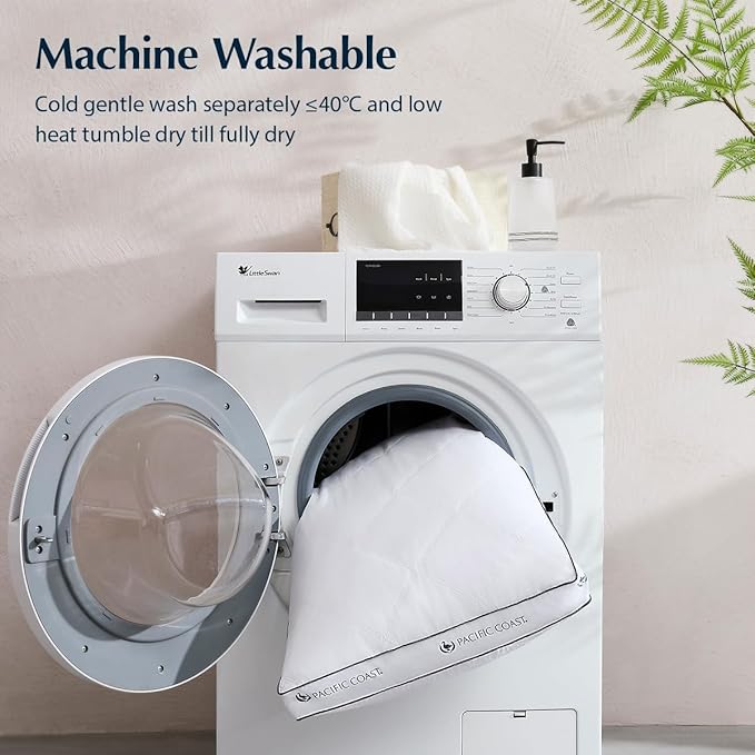 Pacific Coast Gusseted Pillows Queen Size Set of 2, Goose Feather and Down Firm Pillows, Luxury Hotel Collection Bed Pillows for Sleeping, Supportive Gusseted Dsign for Side and Back Sleepers