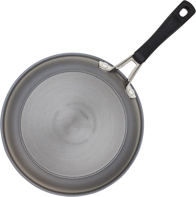 Rachael Ray Cook + Create Hard Anodized Nonstick Frying Pans/Skillet Set, 9 Inch and 11.75 Inch - Black