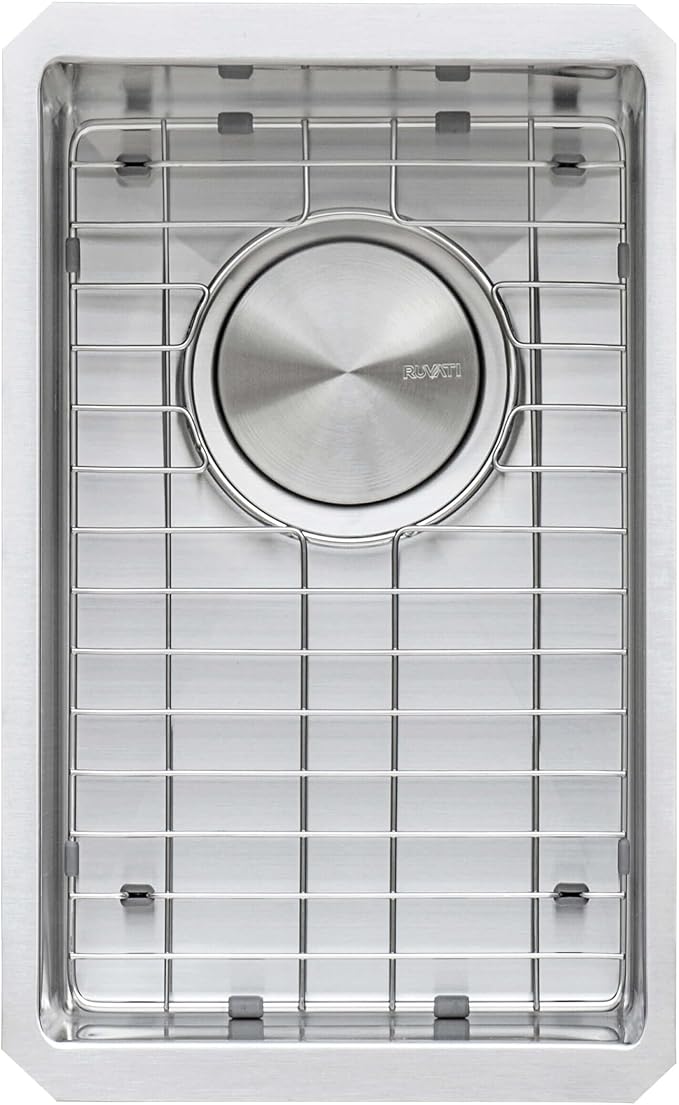 Ruvati 10-inch Rounded Corners Undermount Wet Bar Prep Sink Tight Radius - 16 Gauge Stainless Steel Bar Sink Single Bowl with Brushed Finish hides scratches, Easy-to-Clean Undermount Sinks - RVH7010