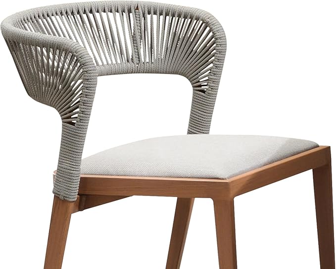 PURPLE LEAF 9 Pieces Round Patio Dining Set Outdoor Furniture with Rattan Chairs for Lawn Garden Backyard Aluminum Table Sets Deep Teak Outdoor Set