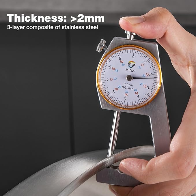 Stainless Steel Pan,14 inch Frying Pan, Heavy Duty, Large Frying Pan, Fast & Even Heating, Up to 650°, Oven & Dishwasher Safe,Compatible with All Cooktops