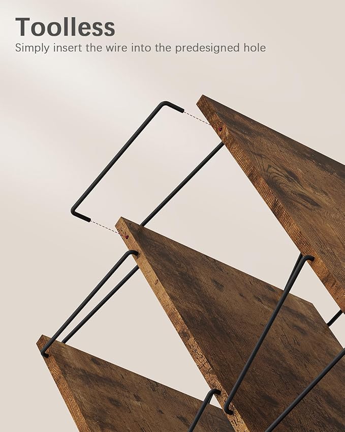 Tv Stand for Tvs Up to 55 Inch, Tv Console Table with Open Storage Shelf, Media Entertainment Center for Living Room, Bedroom, Toolless, Rustic Brown