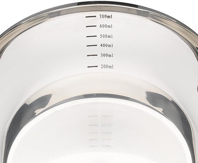 Stainless Steel Saucepan with Clad Bottom, 23-Ounce,Silver