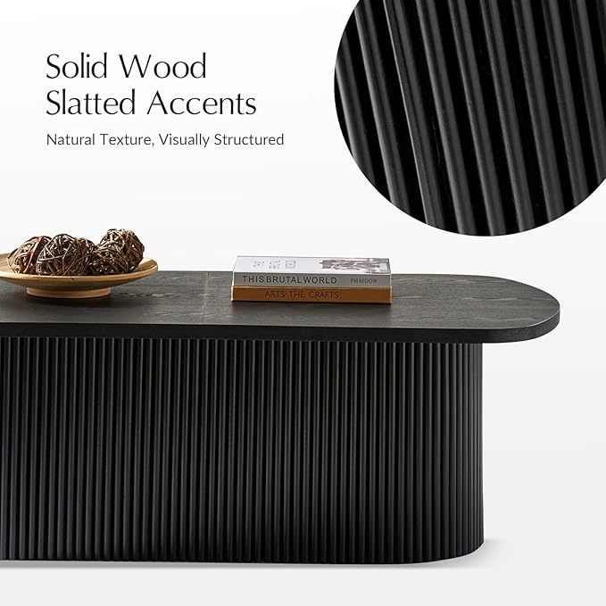 HULALA HOME Modern Lift Top Coffee Table with Storage, Space Saving Living Room Table, Multi-Functional Wood Coffee Table(Black)