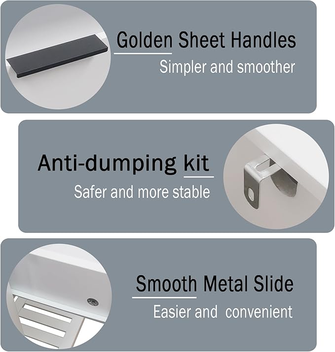 TaoHFE White Narrow Console Table with Storage Modern Wood Entryway Table with Drawer Hallway Table Sofa Tables for Living Room, Entrance Tables for Front Door Corridor, Office, White