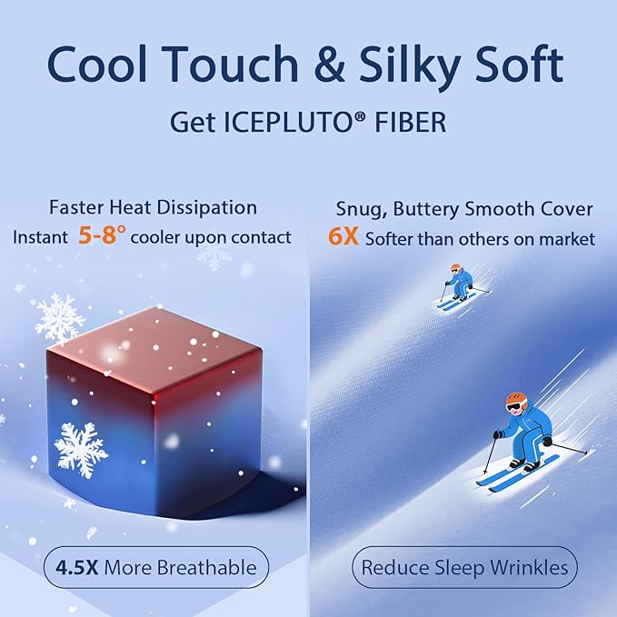 King Size Pillows Set of 4, Luxury Soft Hotel Down Alternative Bed Pillows, Gusseted Supportive for Side Back Stomach Sleepers, Washable, Cooling Blue, 20 x 34, 4 Packs