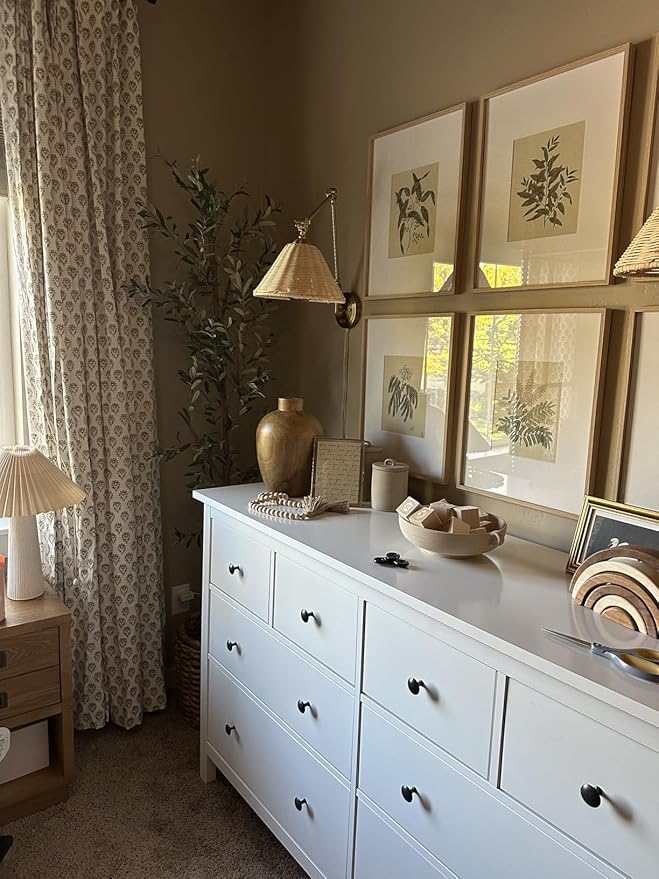 WINGBO Wall Sconce Rattan Wrapped Wall Lamp, Large Lampshade, Adjustable Swing Arm Wall Light Gold Vintage Bedside Light Fixture Wicker Handmade Shade Brass Reading Light Plug in or Hardwire (2 Pack)