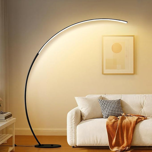 Dimmable LED Lamps for Living Room with 3 Color Temperatures, Ultra Bright 2000LM Arc Floor Lamps, Modern Standing Tall Lamp with Remote Control Reading Floor Lamp for Bedroom Office Classroom