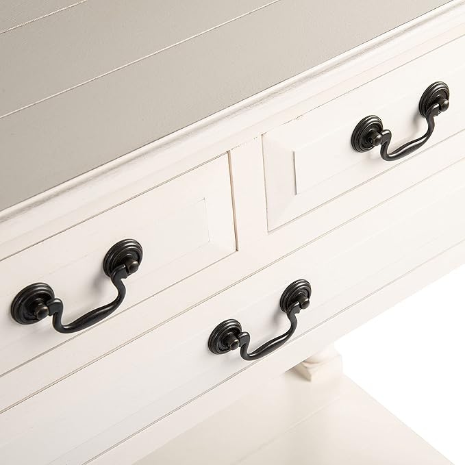 SAFAVIEH Home Collection Primrose White 3-Drawer Console Table