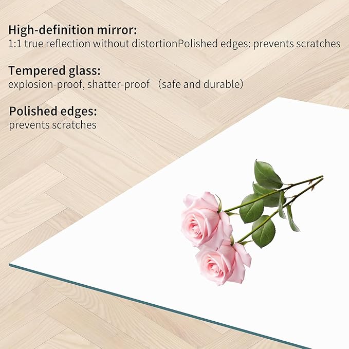 KOCUUY Large Frameless Mirror,55x36 Inch Rectangle Bathroom Vanity Mirror for Over Sink, Upgraded Shatterproof Unframed Design for Bedroom, Living Room, Entryway