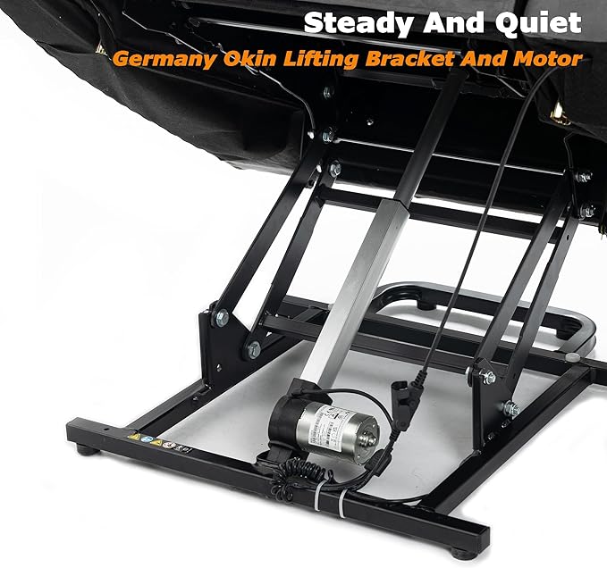 Power Lift Recliner Chair for Elderly, Lazy Boy Recliner Chair with Massage and Heating, 26in Extra Wide Recliner Seat with Cup Holder, Adjustable Electric Reclining Chair for Big Man