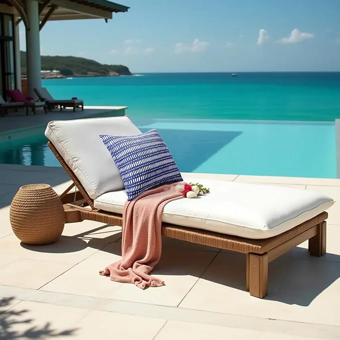 Pack of 2 18x18 Outdoor Pillows, Waterproof Throw Pillows with Inserts, Decorative Patio Pillows for Garden, Couch, Furniture, Sofa, Bed, Living Room(Pebble Dark Blue)