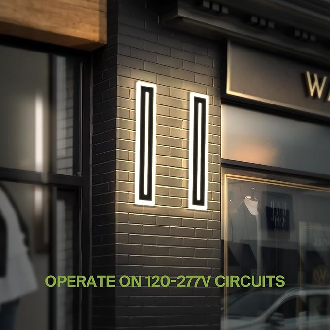 ASD LED 36" Long Wall Mount Light Fixture, Outdoor & Indoor Linear Sconce | 3CCT, Dimmable, Waterproof, Anti-Rust, ETL Listed | 30W 1850LM 3000-5000K 100-277V | Exterior Porch Lighting | Black, 2 Pack