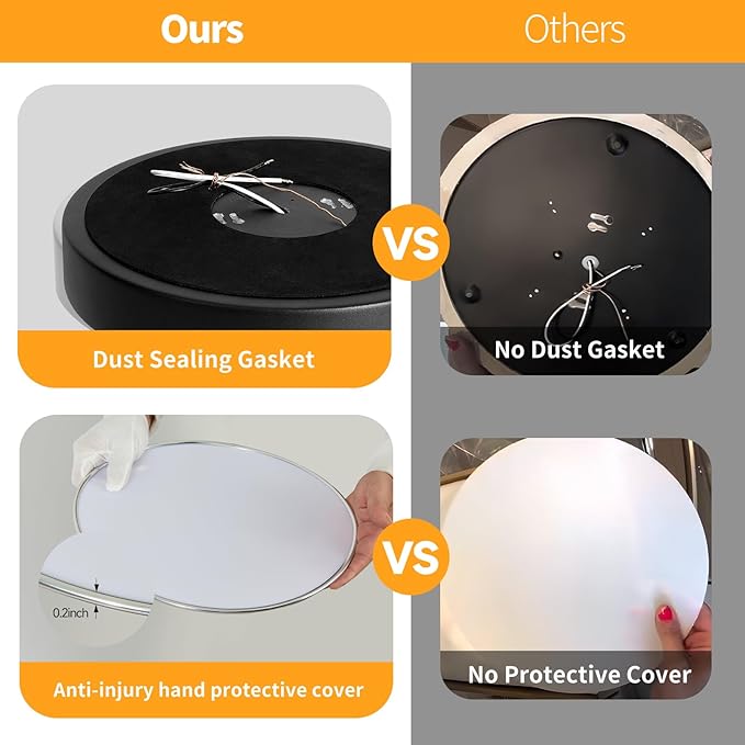 Black Flush Mount Ceiling Light 12 inch LED Dimmable Ceiling Lamp 24W 5CCT(2700K-5000K) Modern Close to Ceiling Light Fixture for Bedroom Foyer Kitchen Entryway Closet Hallway