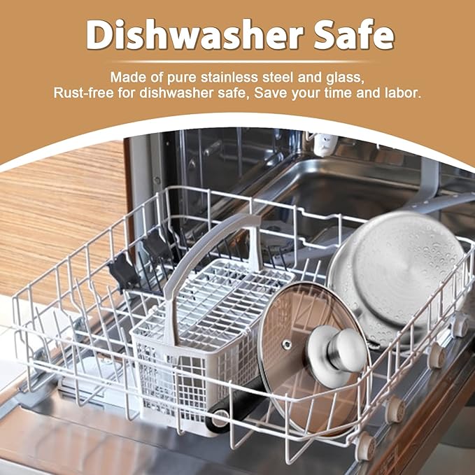 P&P CHEF 1 & 2 Quart Saucepan, Stainless Steel Saucepan with Lid, Small Sauce Pan for Home Kitchen Restaurant Cooking, Easy Clean and Dishwasher Safe