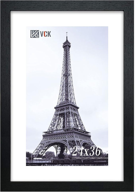 VCK 24x36 Picture Frame Exclusive Large Black Poster Frame for Wall Gallery Home Office 1 Pack