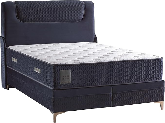 Ottomanson Queen 12” Firm Hybrid Mattress - Made in USA - Premium Support & Durability - Individually Pocketed Coils & CertiPUR-US Foam - Fiberglass-Free - Bed in a Box
