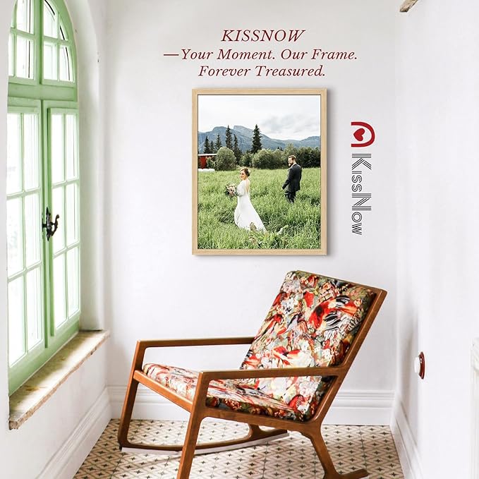 24x30 Poster Frame set of 4, Natural Oak Wood Picture Frame, Wall Hanging