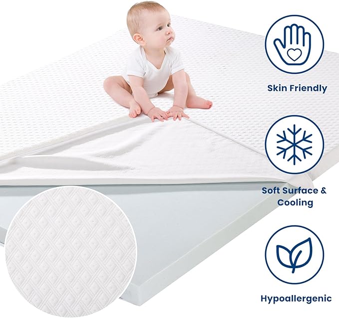 EDILLY 3 Inch Cooling Gel Memory Foam Mattress Topper King Size, with Removable Soft Cover, Comfort Body Support & Pressure Relief