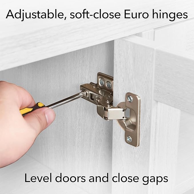 Henn&Hart Tillman Rectangular TV Stand for TV's up to 80" in, 68" Wide, White