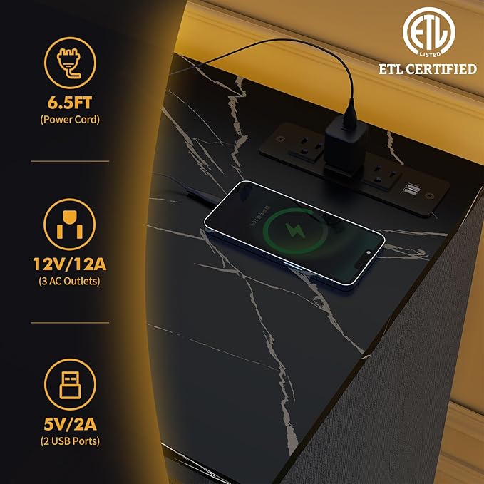 Ludatido 58 Inch TV Stand with 18 inch Fireplace Insert LED Light Entertainment Center Electric Fireplace TV Stand with USB&AC Power Interface for Living Room/Bedroom/Media Room Use(Black)