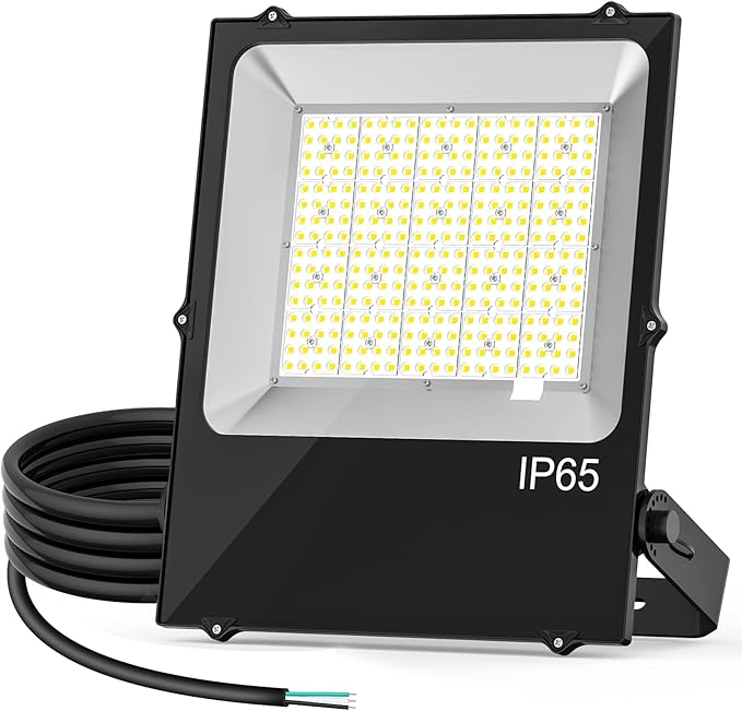 LED Flood Light Fixture 300W 36000LM ETL Listed 5000K Outdoor Floodlight Security Lighting IP65 Waterproof for Parking Lot Sports Fields Billboard Arena Yard Garage AC100-277V