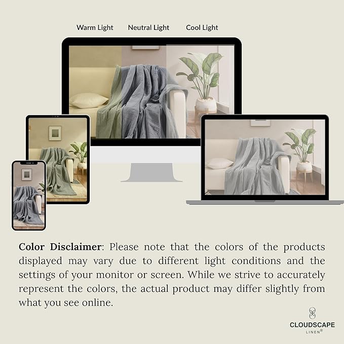 Soft 4 Layer Muslin Blanket Twin Size, 100% Cotton Blanket for Couch, Bed, Sofa, Pre-Washed Gauze, Best for Summer, 68x92, Dark Grey