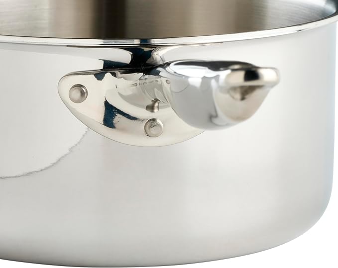 WINCO Tri-Ply Sauce Pan, Silver