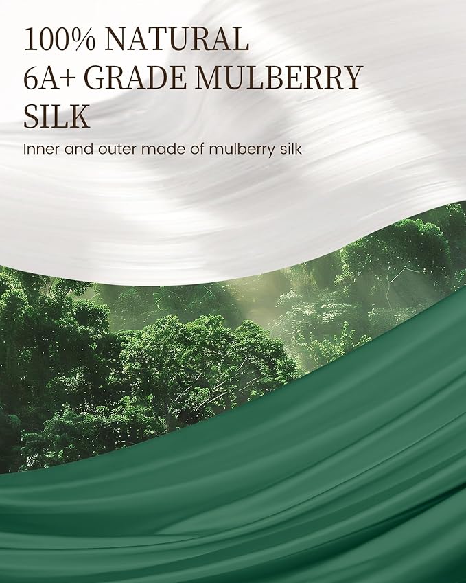 THXSILK Silk Blanket, 100% Mulberry Silk Cooling Throw, Soft and Lightweight Blanket for Bedroom, Sofa, Travel, All-Season (Emerald Green, Queen)