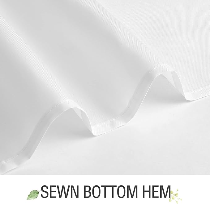 Gibelle Long Shower Curtain 72 x 78, Tall Spa Blue Floral Shower Curtain for Bathroom, Watercolor Plant Eucalyptus Leaves Fabric Shower Curtain Set with Hooks