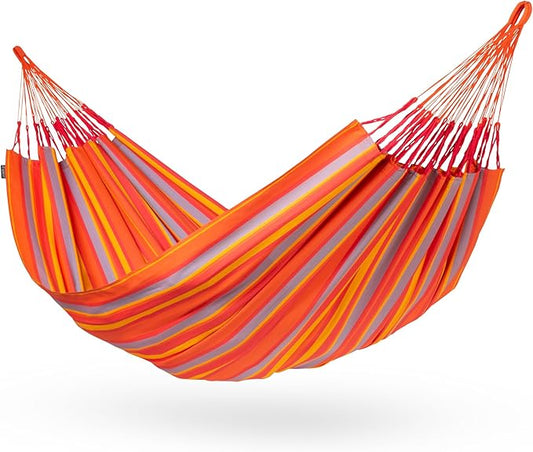 LA SIESTA Brisa Classic Hammock, Handmade, Weather-Resistant, Tear-Resistant Hammock for Indoor & Outdoor Relaxation, Size-King - Toucan