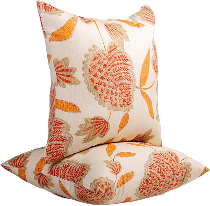 JMGBird Outdoor Throw Pillows Waterproof Set of 2 Outdoor Pillow 18×18 Inch Decorative Pillows for Bed, Couch, Sofa and Patio Furniture