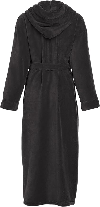 Alexander Del Rossa Womens Robe, Long Plush Bathrobe with Hood, Hooded Robes for Women Plus Size Bath Robe