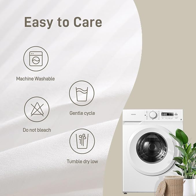 Hypoallergenic Cotton Cover with Down Alternative Pillow, King Size, Luxury Hotel Quality, Ideal for Side, Back and Stomach Sleepers, Oeko-TEX Certified