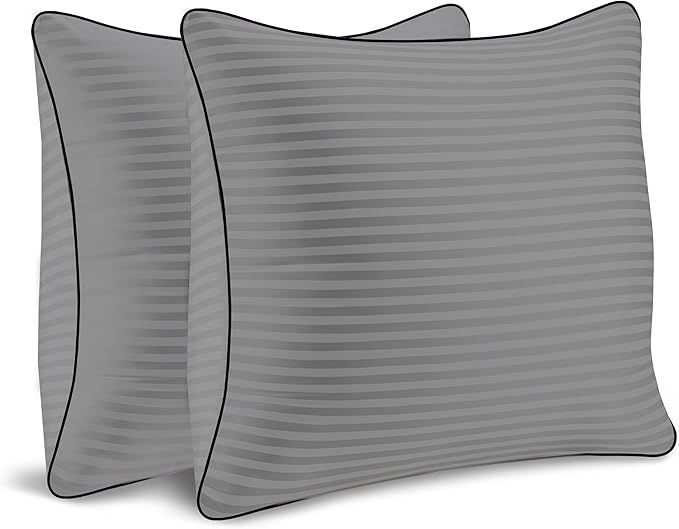 Throw Pillows Insert 18x18 Set of 2,Decorative Pillows for Couch and Bed,Indoor Square Pillow Stuffing for Living Room with Premium Original Down Alternative Filling,Grey
